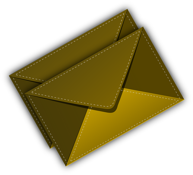 Two golden mailing envelopes stacked on top of each other.